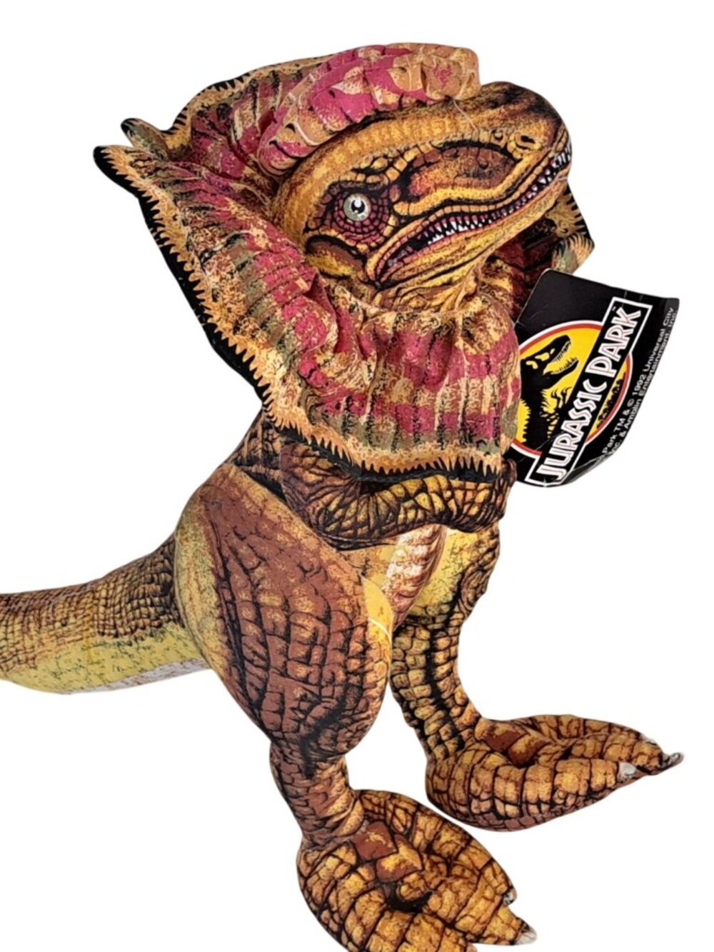Jurassic Park 1992 Dilophosaurus Plush Toy 12" Collectible Dinosaur Universal